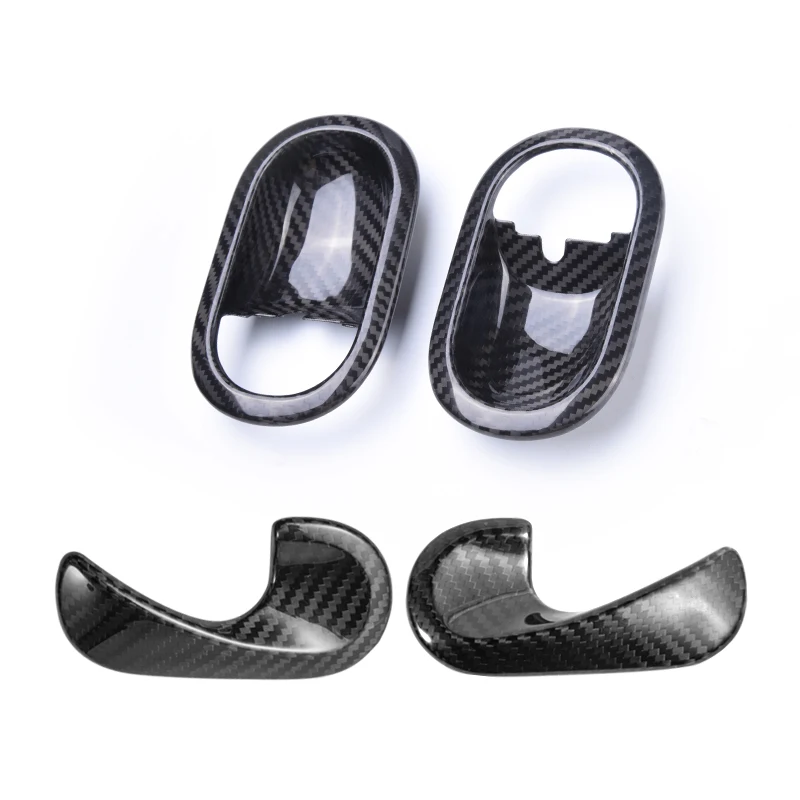 handle bowl-fortwo Дверные ручки для крышек из углеродного волокна, аксессуары для модификации автомобиля, Стайлинг, наклейка из углеродного волокна для smart453 fortwo forfour - Название цвета: handle bowl-fortwo