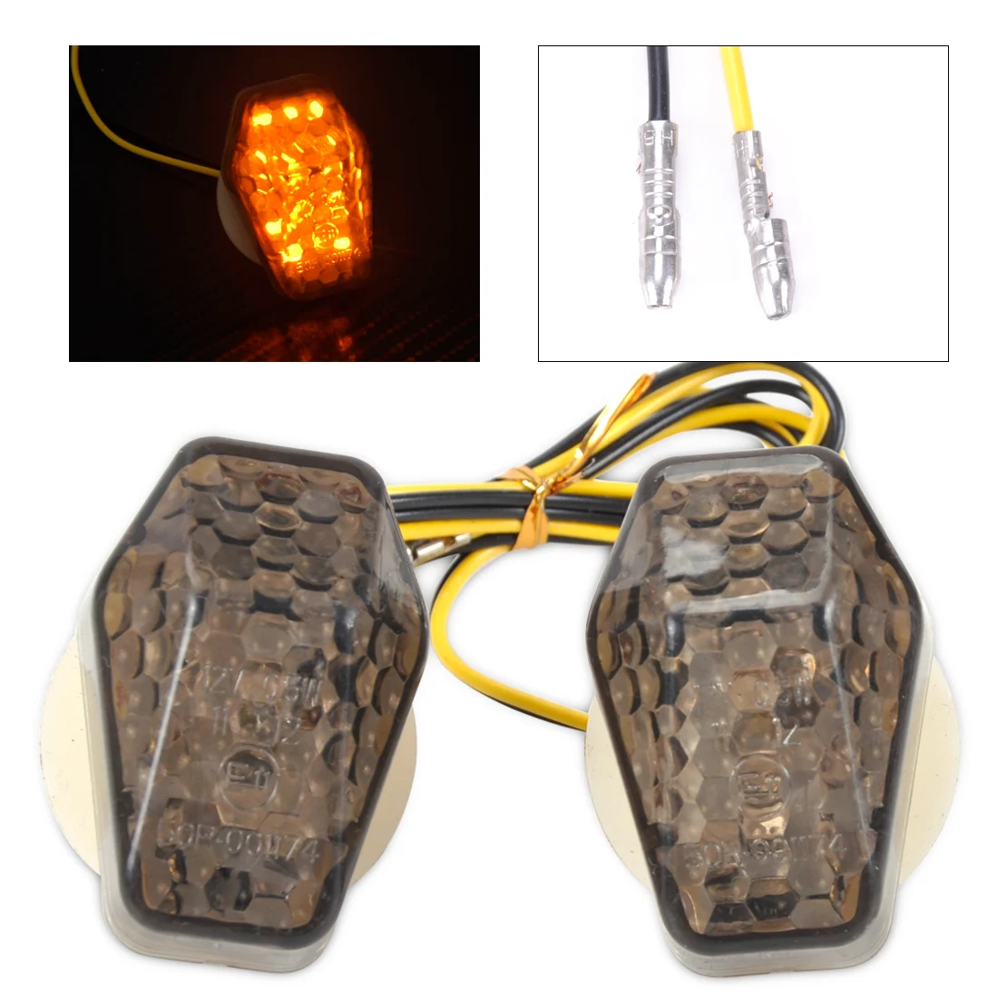 CITALL Custom Smoke LED Flush Mount Turn Signal Blinker Marker For Suzuki GSXR 600 750 1000 SV 650 650S 1000 1000S Bandit 600S