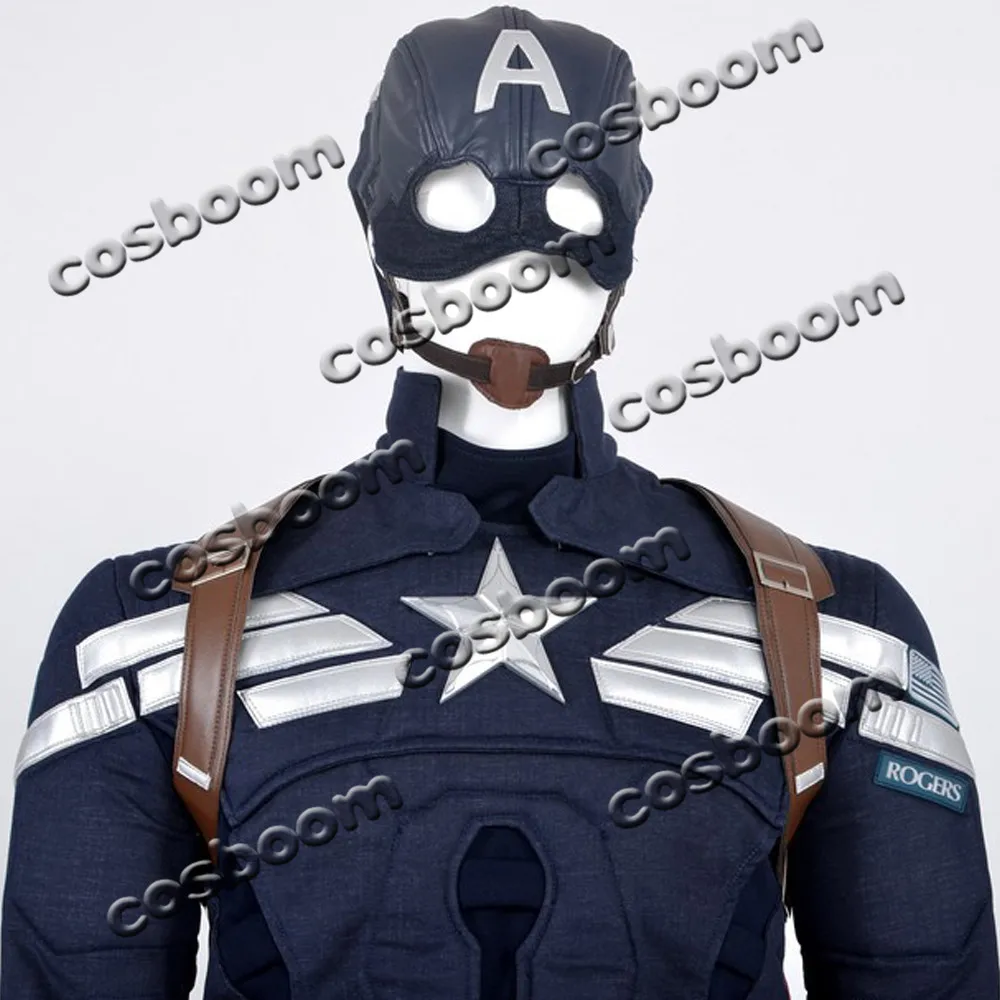 COSBOOM Капитан Америка 2 зимний солдат Стив костюм Роджерс Хэллоуин Карнавал