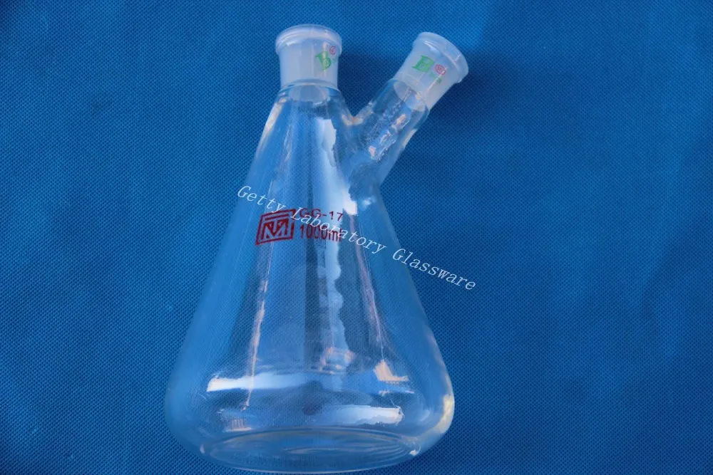 Коническая колба 1000 мл Erlenmeyer с двумя 24/29 соединениями | Канцтовары для офиса и