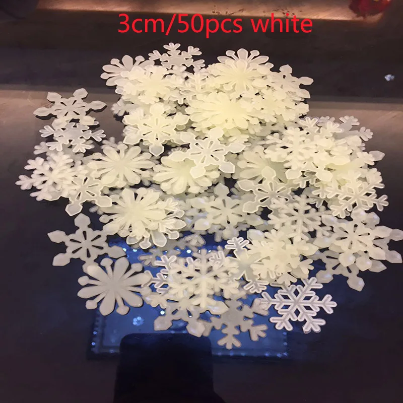 3cm white 50pcs 3D Звезда и Луна энергии хранения флуоресцентный светится в темноте светящиеся наклейки на стену для детской комнаты гостиной наклейка - Цвет: 3cm white 50pcs