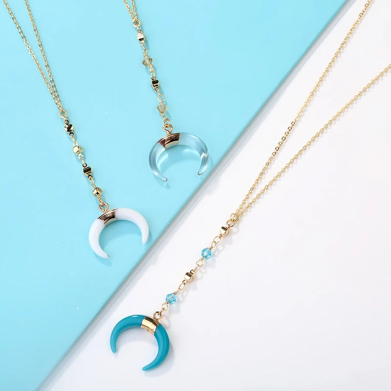 Ожерелье BOJIU Moon Новые Модные женские ювелирные изделия подвеска в виде