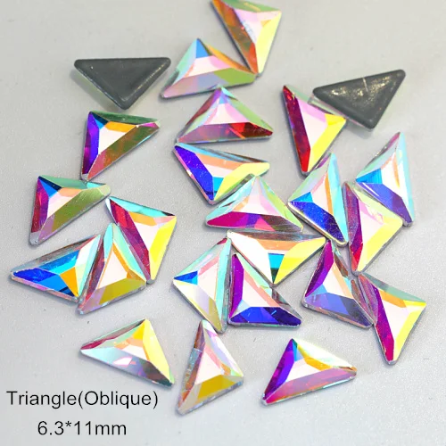 Triangle(Oblique) AAAAA качественные стразы специальной формы, стразы горячей фиксации, стразы горячей фиксации Y3853 - Цвет: Triangle(Oblique)