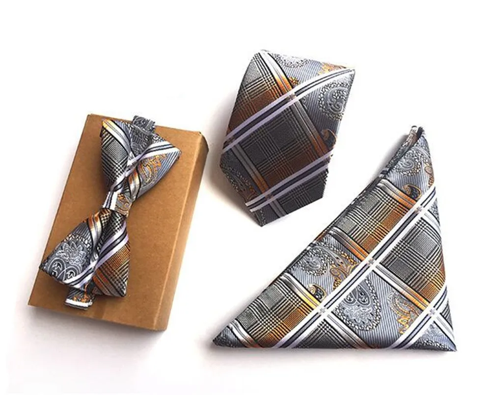 3 шт./комплект мужской галстук бабочка с принтом Пейсли|silk tie|silk tie brandties for men |