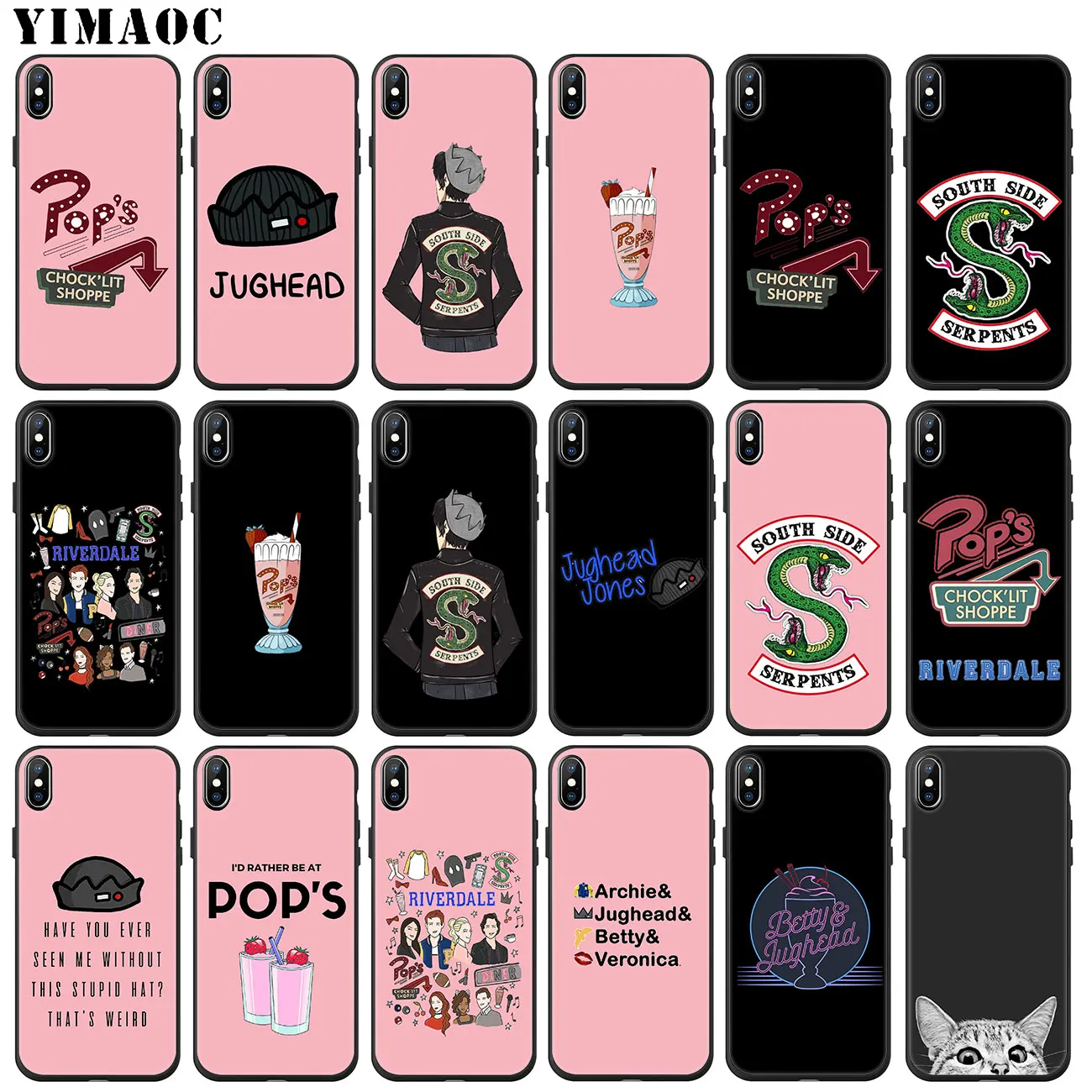 Мягкий силиконовый чехол YIMAOC для iPhone 11 Pro XS Max XR X 6 6S 7 8 Plus 5 5S SE 10 черный