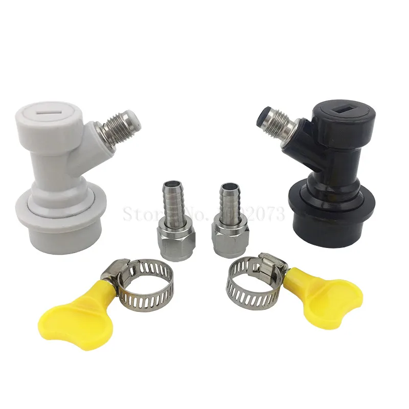 

Ball Lock MFL Disconnect Liquid Gas Set with 2pcs Swivel Nuts and Hose Clamp For Home Brew Cornelius Corny Keg Bar Accessories