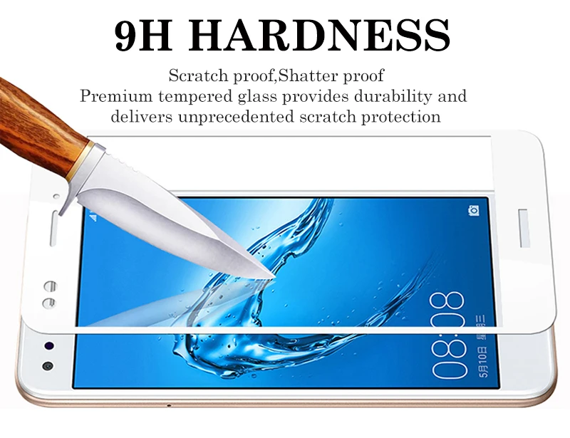 80 PCS/Lot Full Cover Tempered Glass Film For Huawei Enjoy 7/Y6 Pro/P9 Lite mini/Nova 2017 Screen Protector | Мобильные телефоны и