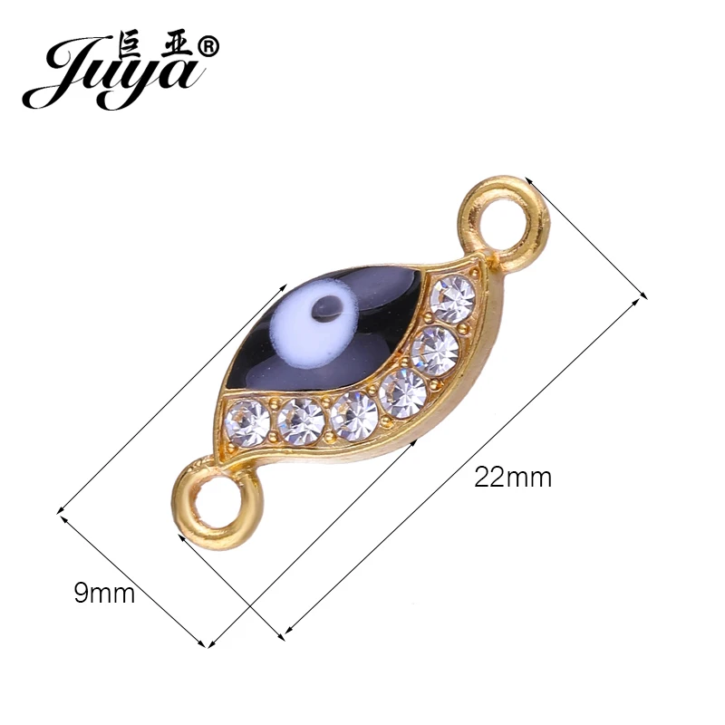 JUYA 15 шт./лот 9x22 мм модные соединители сглаза для шармов подвесок браслетов