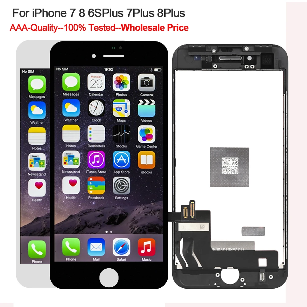 5 шт./лот для iPhone 6 S 7 8 Plus ЖК-дисплей сенсорный экран дигитайзер сборка Замена AAA