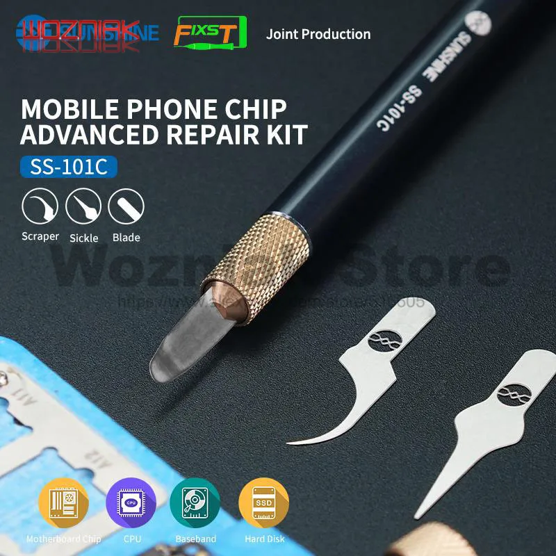 SS-101C Набор для ремонта ножей Degumming CPU Pry Chip Edge-Cutting клей IPHONE X многослойное лезвие 1