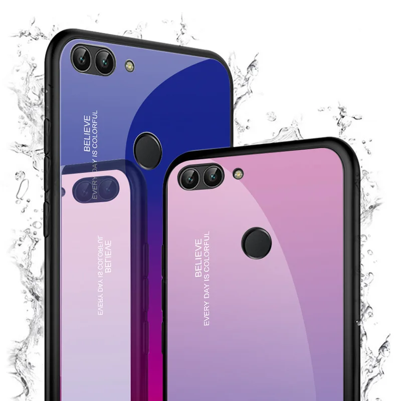 Градиентный стеклянный чехол с защитой от падения для Huawei P20 P30 Pro Navo 3 силиконовый