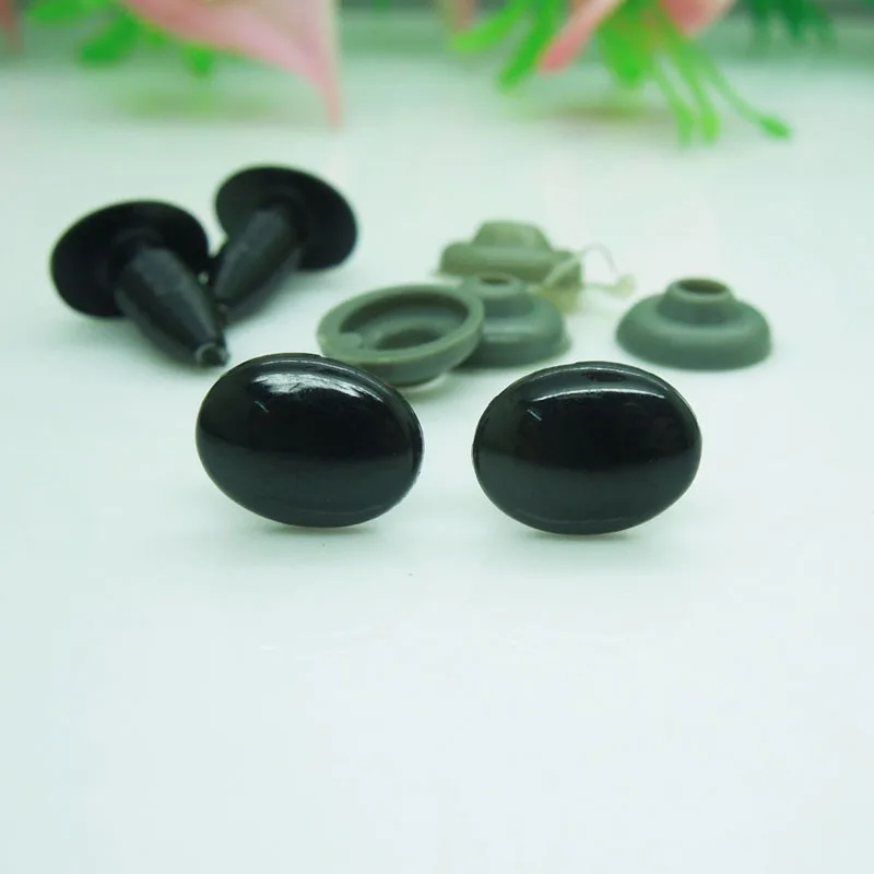 8*11 мм овальные черные безопасные глаза/Пластиковые кукольные глаза ручной