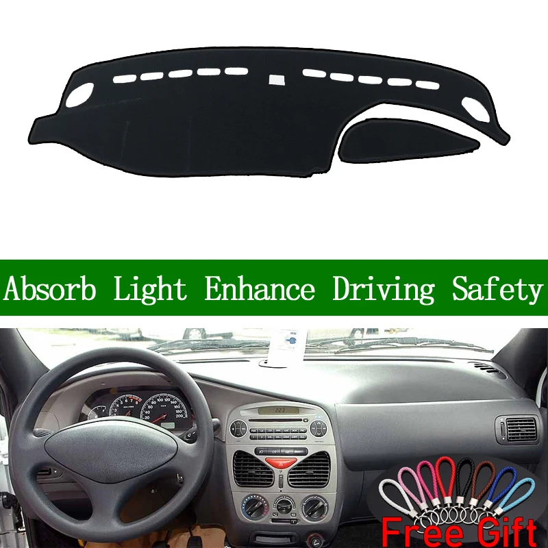 

Для FIAT Palio siena Weekend 2004-2006 крышка приборной панели солнцезащитный тент нескользящий коврик для ковра автомобильные наклейки аксессуары для ин...