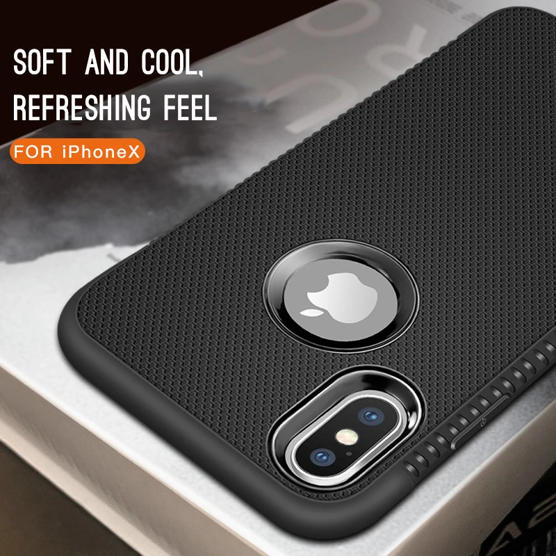 Модный мягкий матовый чехол из углеродного волокна ТПУ для iPhone X XS MAX XR 7 8 6 6S Plus