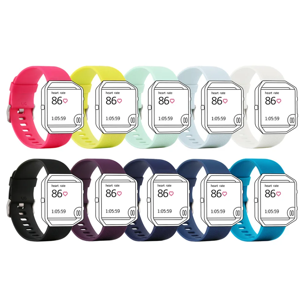 Сменный силиконовый ремешок для Fitbit Blaze band Браслет Смарт-часы маленького и