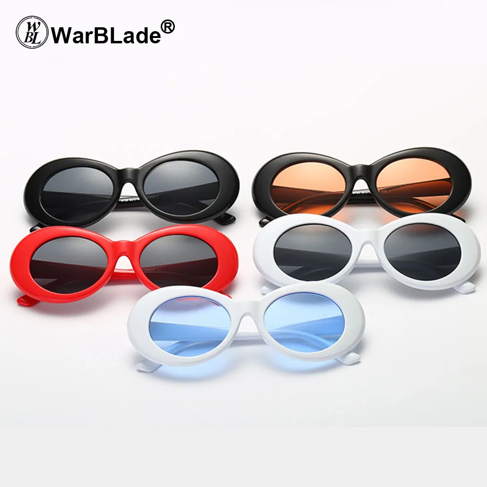 Солнцезащитные очки WarBLade в стиле Курта Кобейна Овальные женские винтажные Ретро