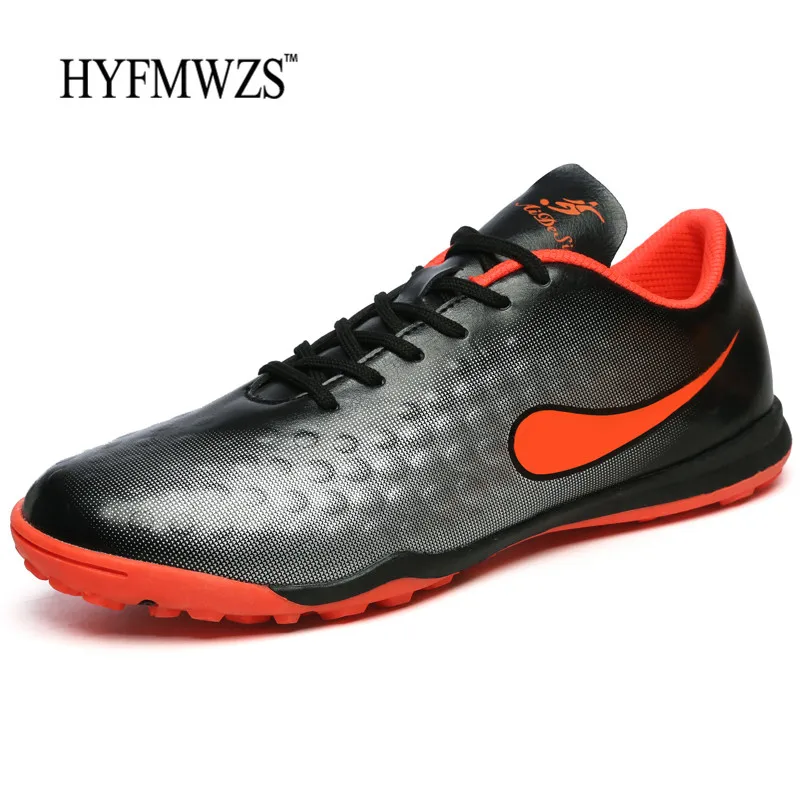HYFMWZS детские футбольные бутсы Superfly FG футбольные бутсы Мужская Спортивная обувь для улицы противоскользящие TF Chuteira Futebol - Цвет: Black TF