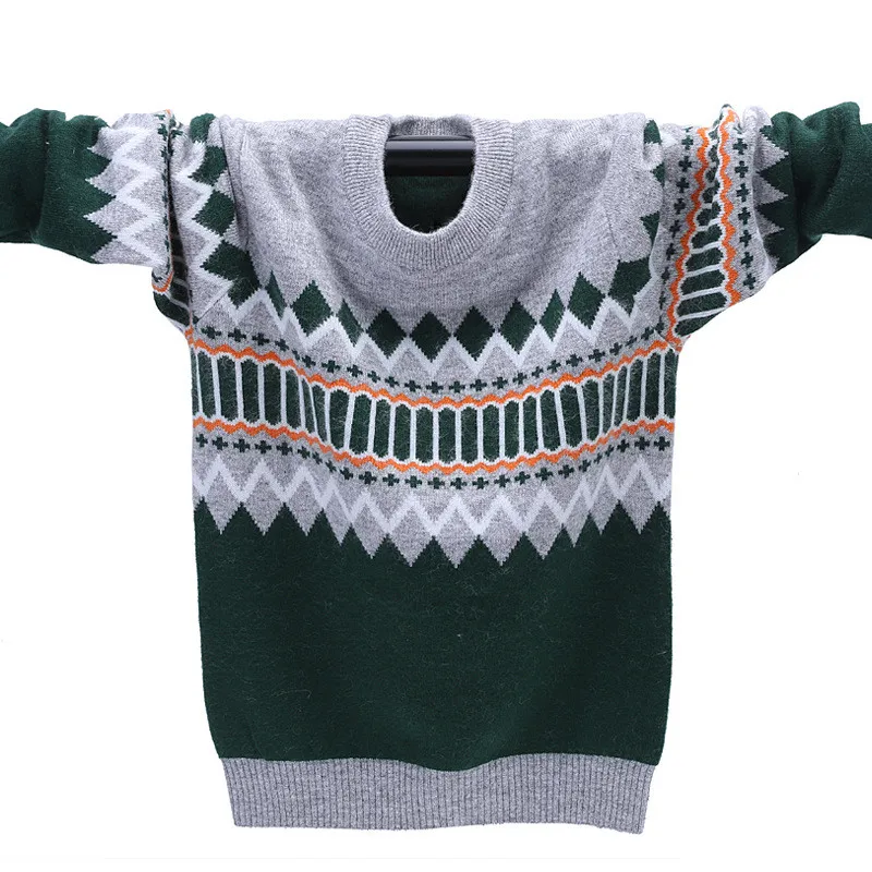 Зимний высококачественный кашемировый свитер детский пуловер теплый Детский