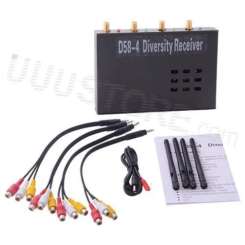 

Skyzone FPV 5.8Ghz 4 in 1 D58-4 4 channels Audio Video Diversity Receiver