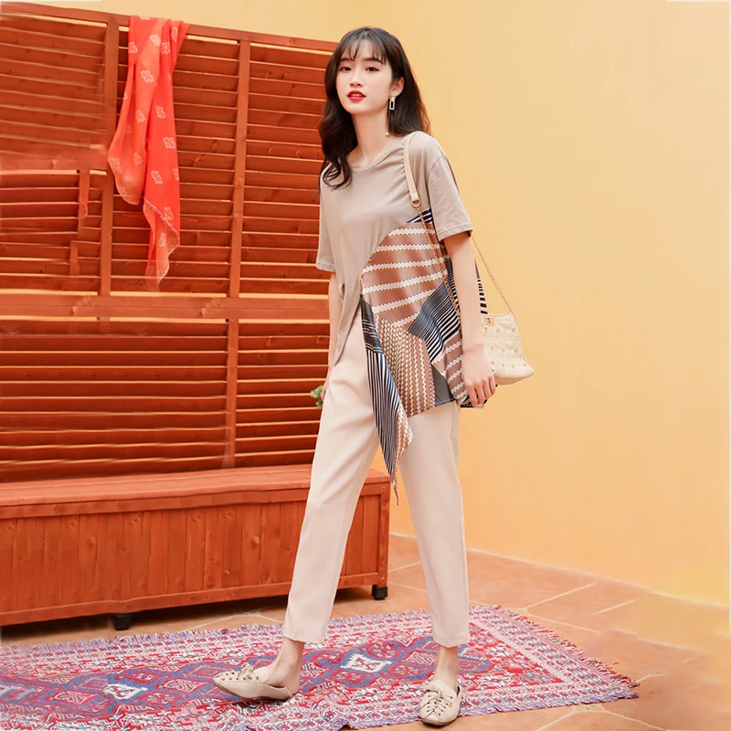 SISPELL/Летняя Повседневная полосатая Лоскутная Женская футболка с круглым вырезом