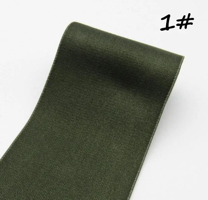 NO1 army green Высококачественная ультратонкая мягкая гладкая шелковистая эластичная лента для брюк, ширина 50 мм, юбка, край платья, аксессуары для украшения S0155L - Цвет: NO1 army green