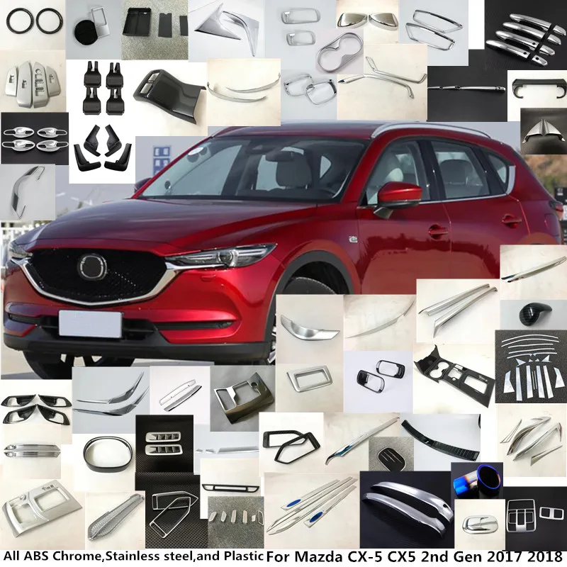 Для Mazda CX-5 CX5 2nd Gen 2017 2018 2019 2020 2021 Стайлинг автомобиля из нержавеющей стали