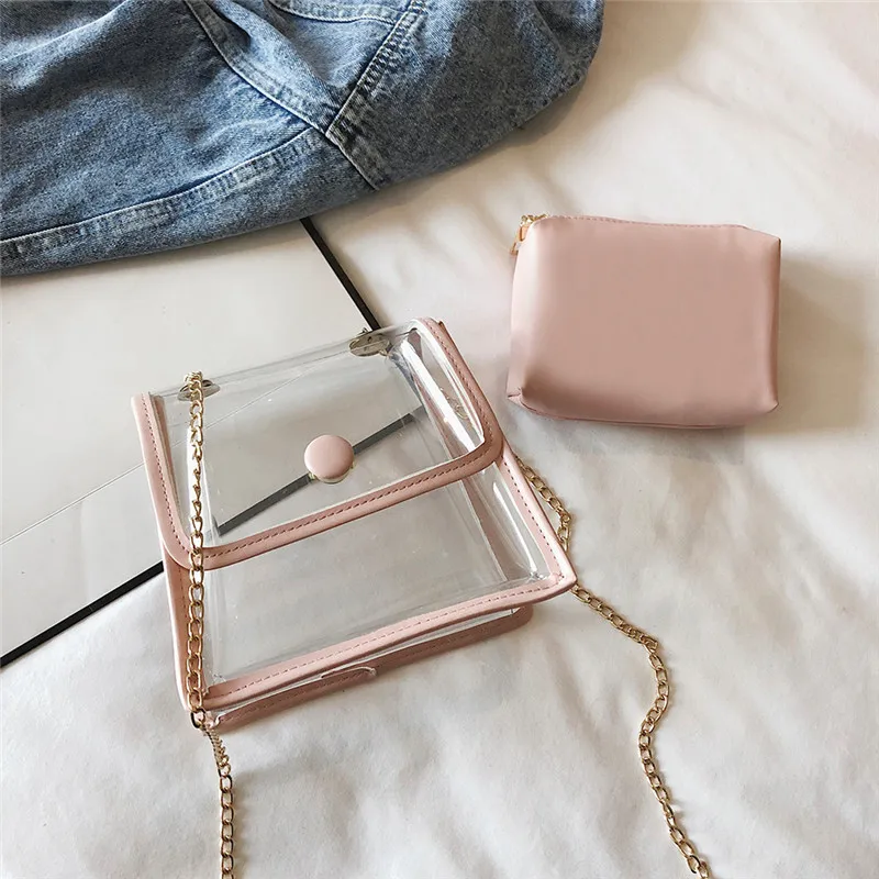 Прозрачная простая женская сумка через плечо 2019 мессенджер bolsa feminina sac a main