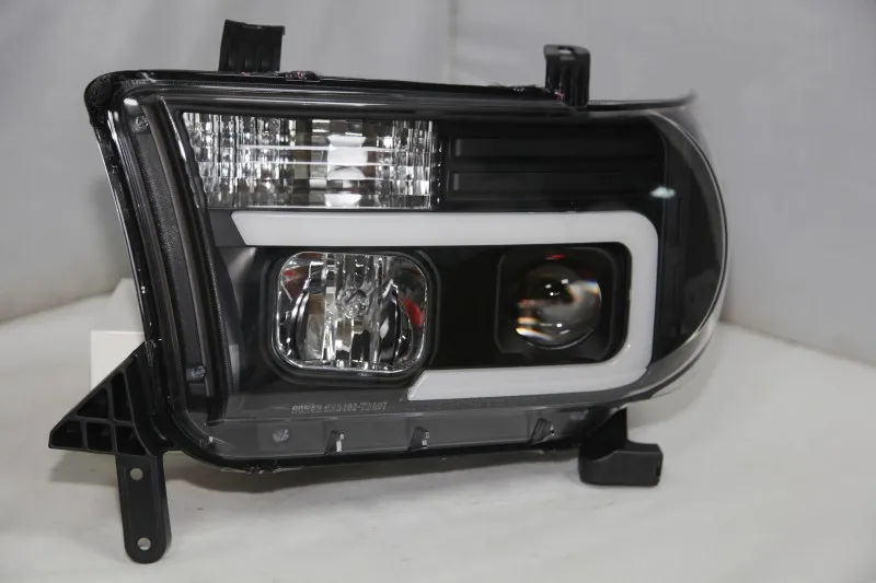 Для TOYOTA Tundra светодиодный головной фонарь 2007 2008 2009 20112012 2013 год передние фары с дневными ходовыми огнями