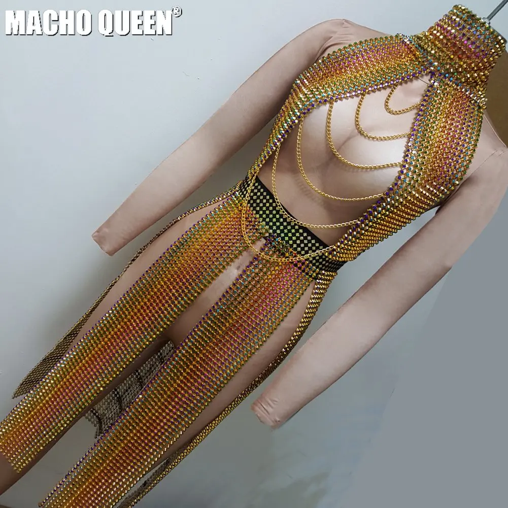 Голографическая летняя музыкальная фотография шипы одежда костюмы Drag Queen певец
