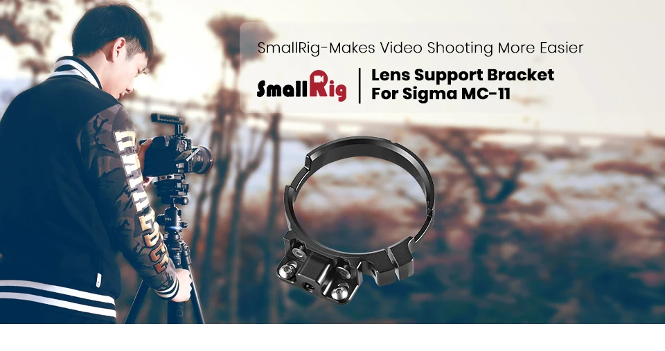 SmallRig объектив Поддержка кронштейн для Sigma MC-11 конвертера/клетка с l-образным кронштейном и 2087/2122/1982/2013/2098-2219
