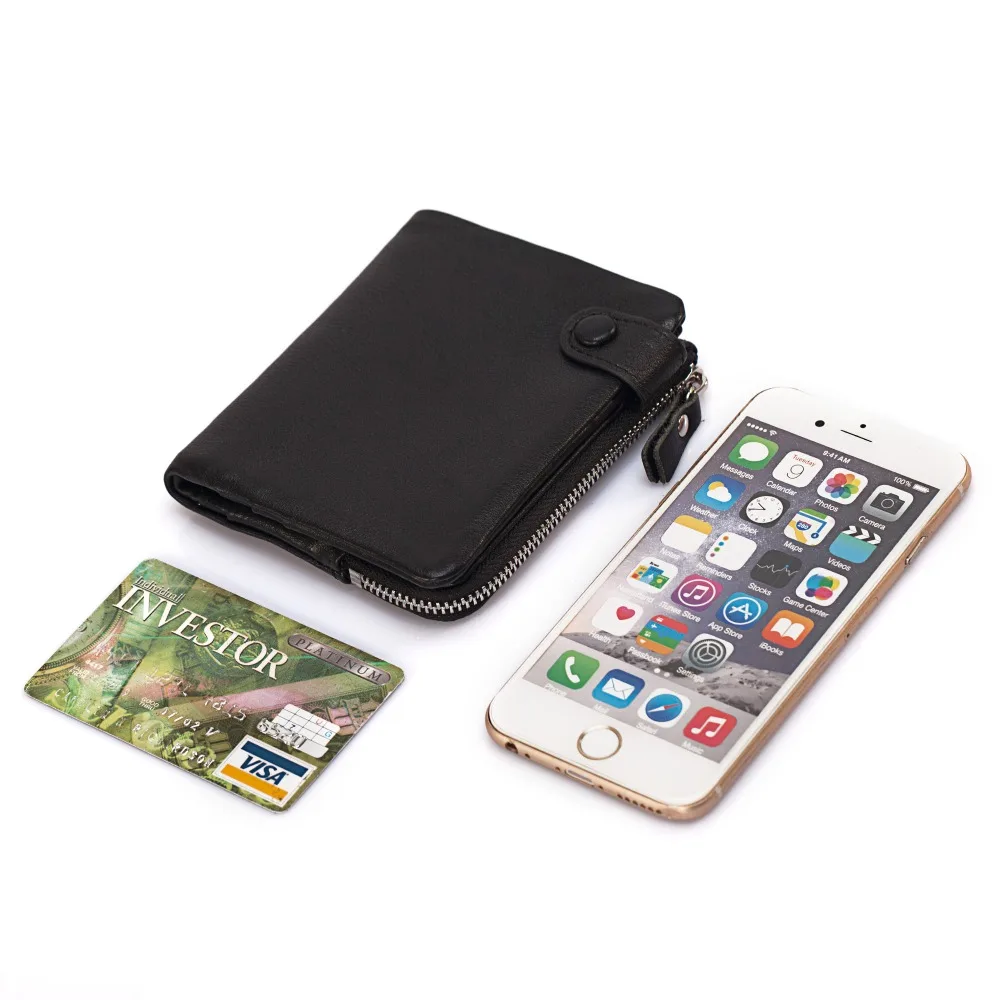 Top Quality Leather Mens Wallet Touch large Capacity Man Soft Purse Slim Practical Male Wallrts With Coin Pocket ID Card | Багаж и сумки