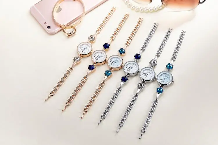 50 шт./лот Мода 2017 г. Для женщин браслет Часы довольно кварцевые женские часы