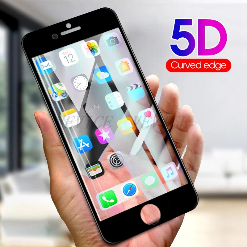 5D стекло для iPhone X Премиум полное покрытие закаленное 7 6 6s 8 Plus XR XS Max защитная