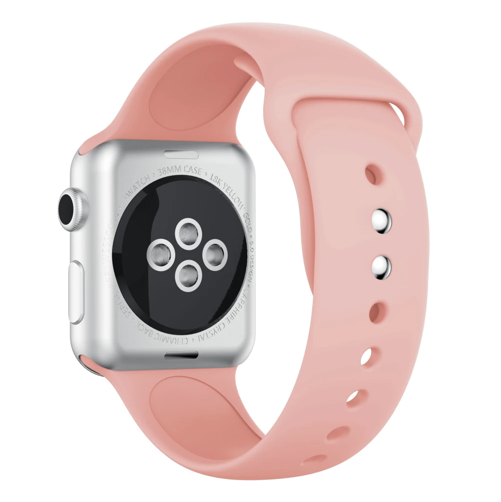 Мягкий силиконовый сменный спортивный ремешок для Apple Watch серии 2/3 42 мм 38 мм браслет на запястье ремешок для iWatch 4 40 мм 44 мм спортивный