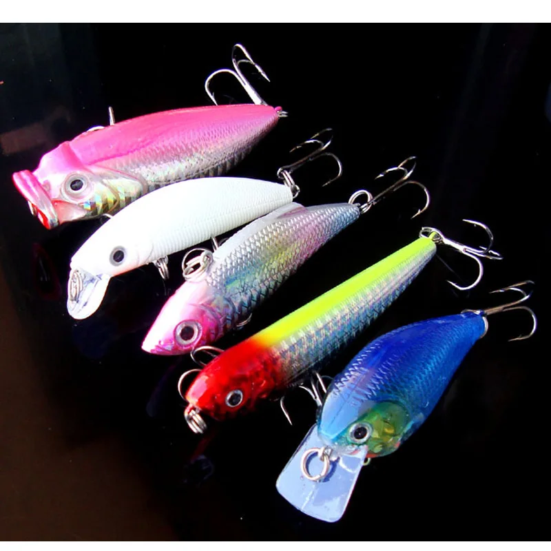 

2019 Fishing Lure Kit Hard Bait For Freshwater Lures Minnow Crank Popper Pencil VIB Hard Bait