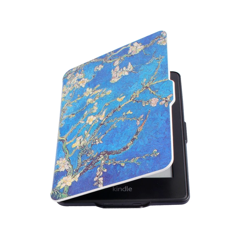Умный кожаный чехол с принтом ультра тонкий для Amazon Kindle Paperwhite 1 2/paperwhite3 (новая