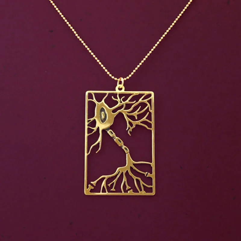 Ожерелье с нейроном прямоугольной формы многополярный нейрон биологический