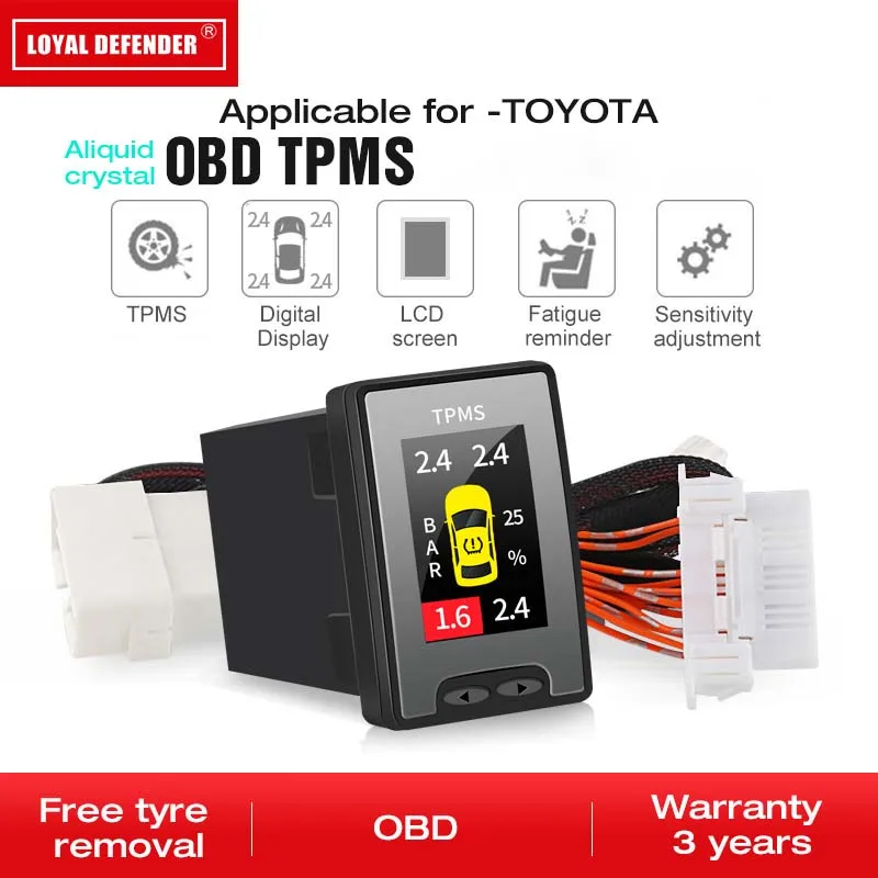 2018 Новый TPMS посвященный OBD ЖК дисплей шин давление мониторы для Toyota CHR-2018 |