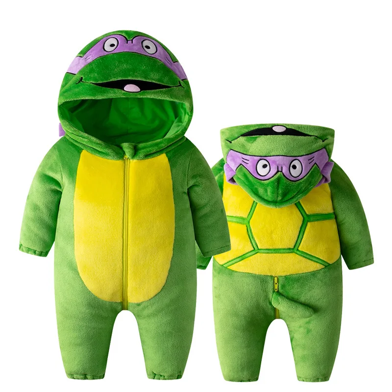 SAILEROAD Tortoise Kigurumi Romper New Pajamas with a zipper for a Child Warm Baby Blanket Sleepers Babies Toddler Clothes