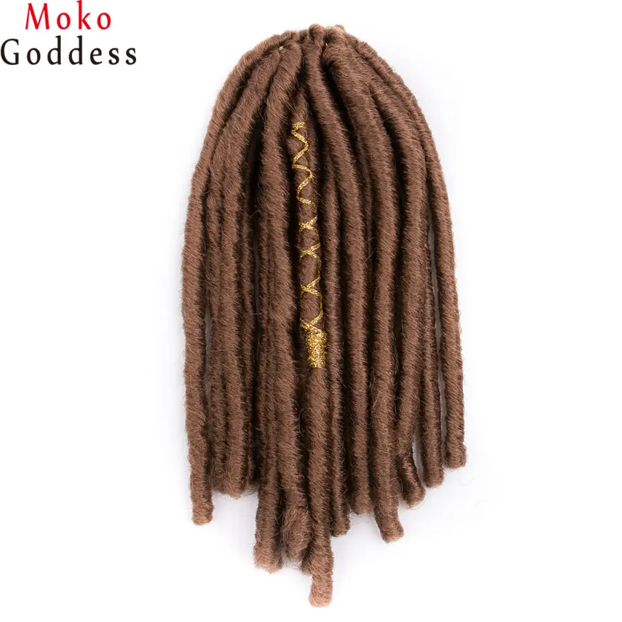 #27 MoKoGoddess искусственные локоны в стиле Crochet наращивание волос Цвета 14 дюймов 20 стойки/уп синтетические косички, волосы для косы - Цвет: #27