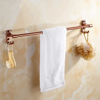 

Bathroom Single towel bars Aluminum Towel Racks Wall Mounted Bath Towel Holder gold 60cm Bathroom Accessories bath hardware