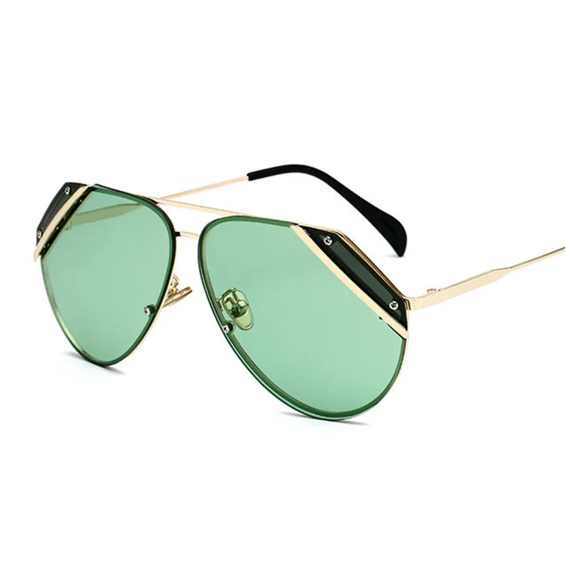 2018 Новый Rimless Круглые Солнцезащитные очки Для женщин Брендовая Дизайнерская