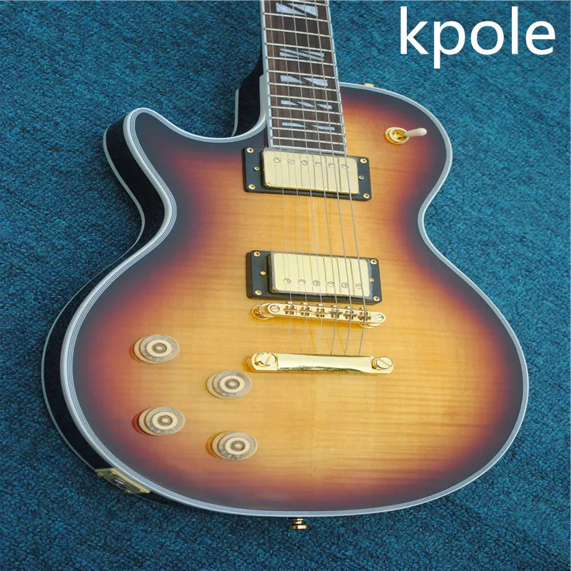 Новые высококачественные LP заказ Электрогитары двусторонняя тигровый рисунок