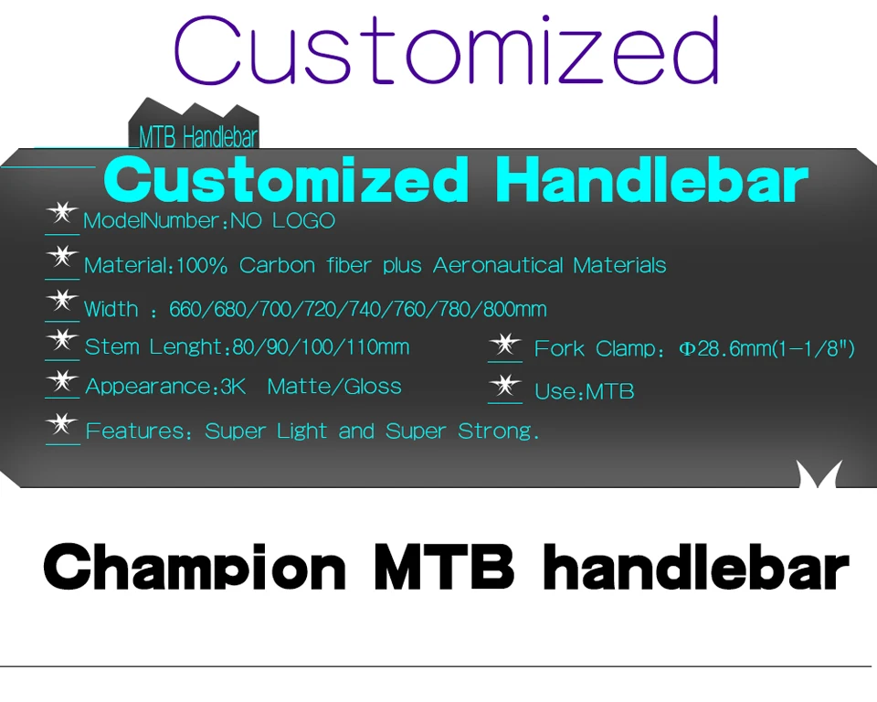 Syn Custom Champion MTB велосипедный стояк-17 градусов однообразный Интегрированный руль со стволом 3 к черный матовый углеродный MTB руль