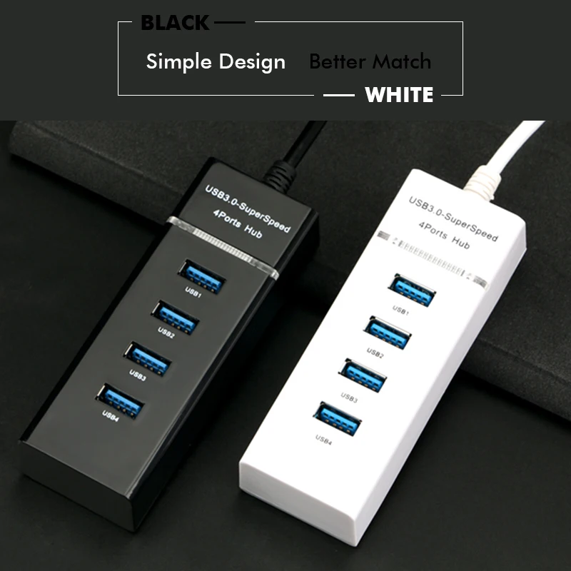 4 порта USB HUB Высокоскоростной 5 Гбит/с usb 3,0 концентратор для порта usb разветвитель 3 usb хаб для портативных ПК компьютер аксессуары док-станция USB 3,0