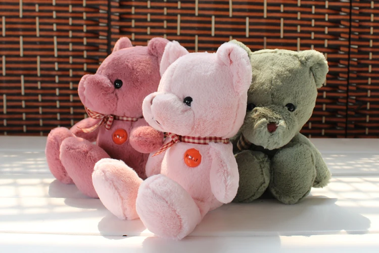 Бесплатная доставка 35 см милый плюшевый мишка плюшевые игрушки одна партия/5 штук