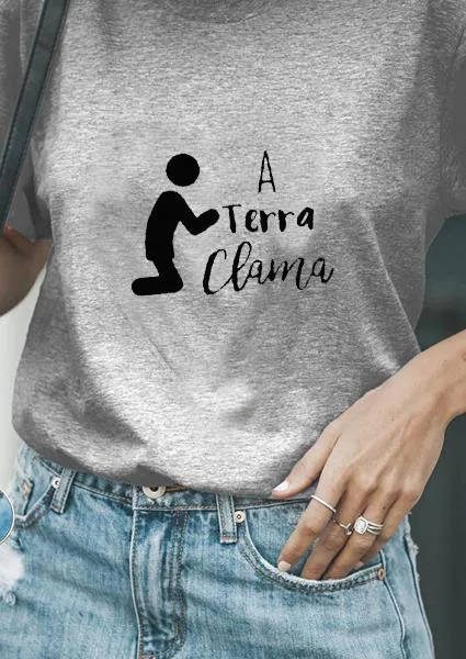 Женская хлопковая футболка A Terra Clama летняя с коротким рукавом в стиле Харадзюку |