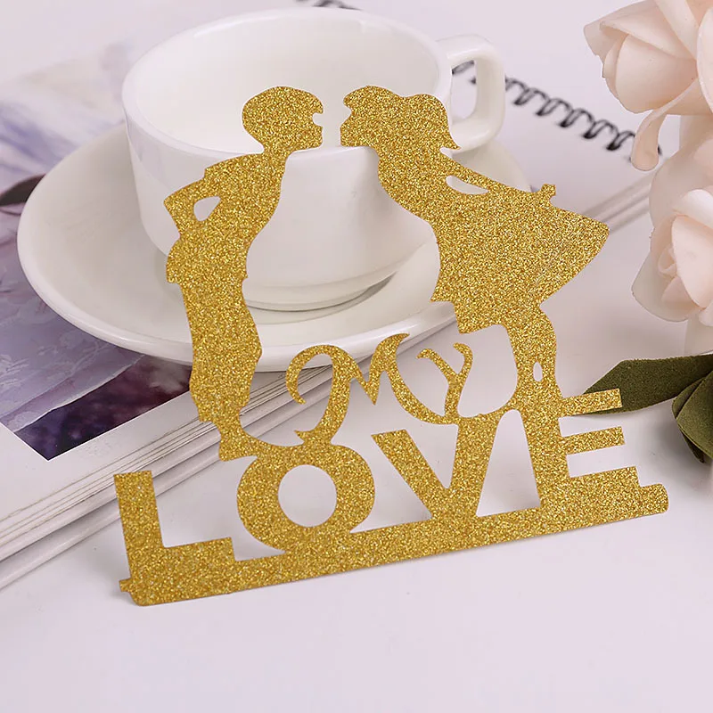 1 шт. флаги для свадебного торта My Love золотые черные синие красные топперы в виде