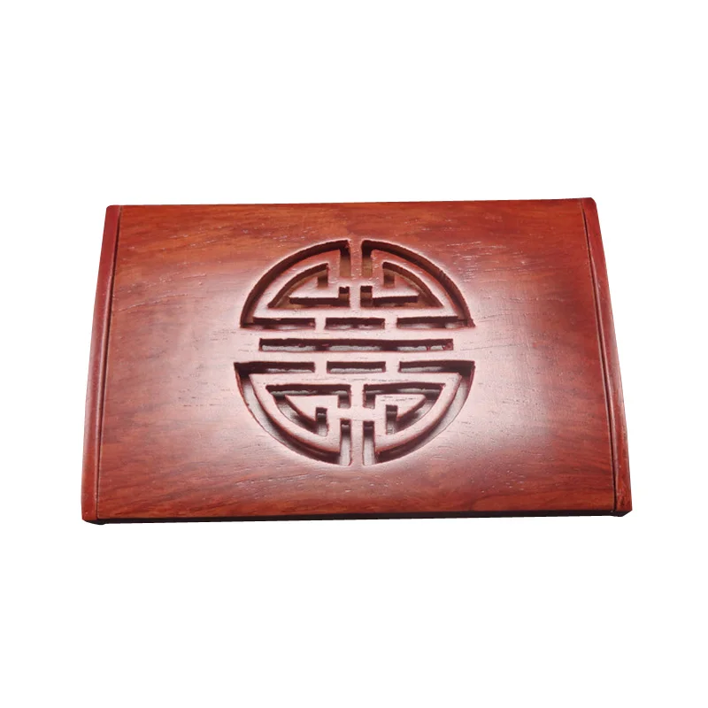 Wholesale Natural Solid wood Card Case Business Holder Rosewood Senior Cardcase Hollow sculpture | Дом и сад