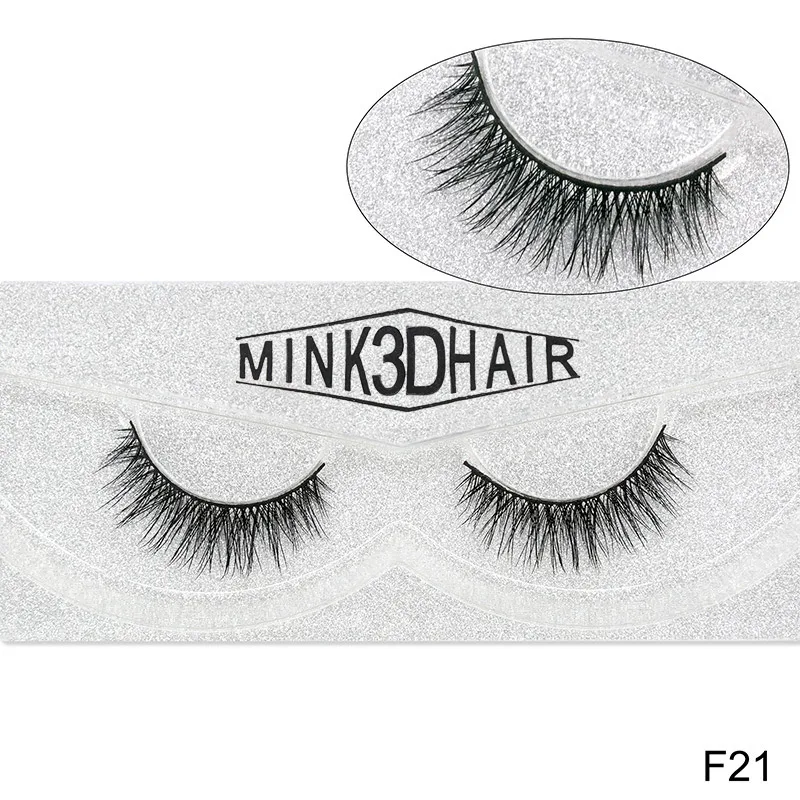 F21 DYSILK 3D норковые ресницы естественные длинные норковые ресницы Роскошные Полные полосы ресницы Многоразовые Накладные Ресницы Cilios - Цвет: F21